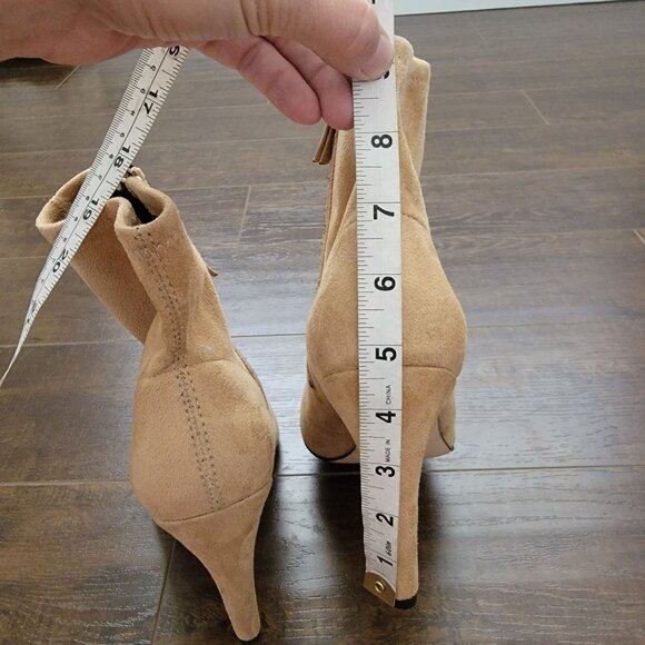 NEW Good American The Icon Stiletto Sock Boots Womens 10.5 Faux Suede Chic - Picture 7 of 9